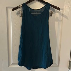 Lululemon sculpt II tank teal blue size 4